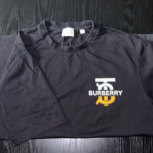 Burberry Black Tee with Iconic Logo
